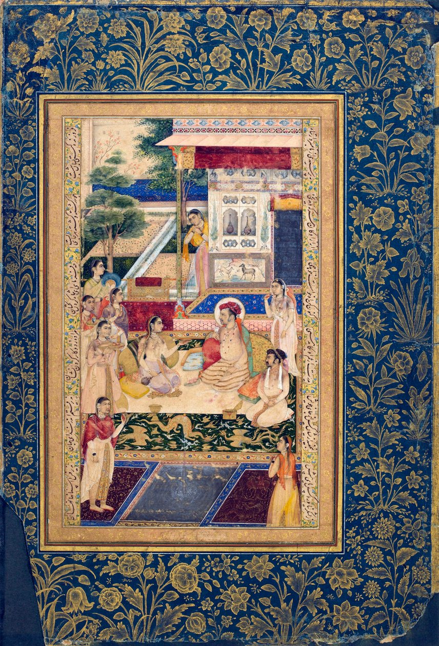 Jahangir och prins Khurram med Nur Jahan, c1624-1625 av Unbekannt