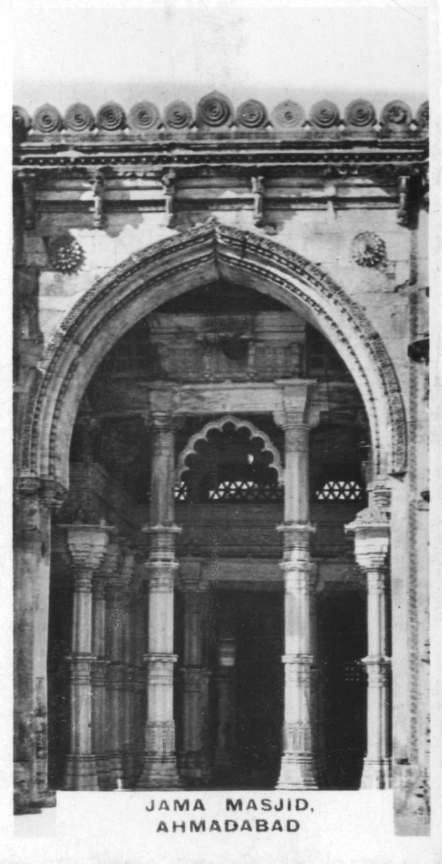 Gama-moskén, Ahmedabad, Gujarat, Indien, ca 1925 av Unbekannt