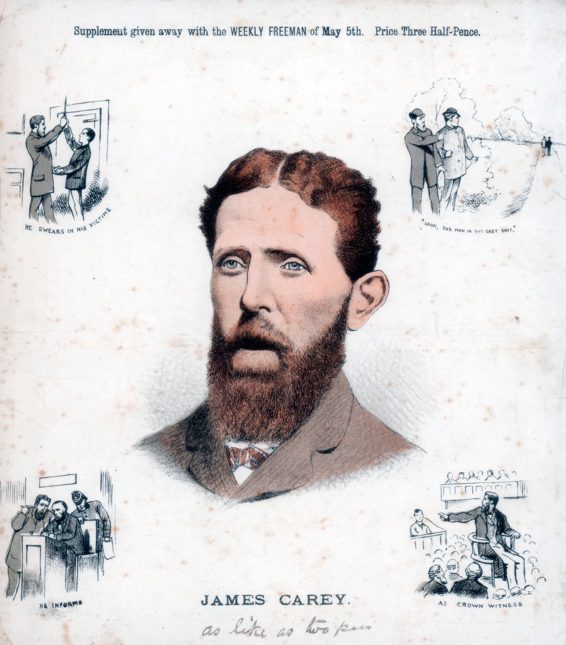 James Carey, irländsk republikan och angivare, 1883 av Unbekannt