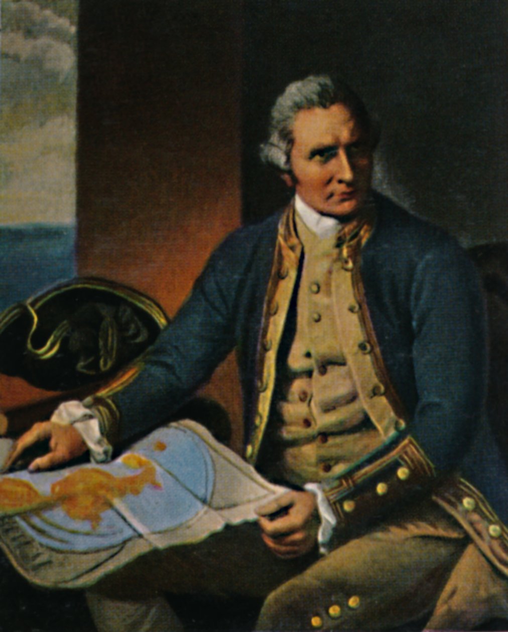 James Cook 1728-1779. - Gravyr efter målningen av Dance, 1934. av Unbekannt