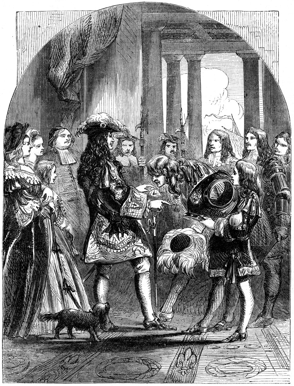 Jakob II tar avsked med Ludvig XIV av Frankrike, 1689 av Unbekannt