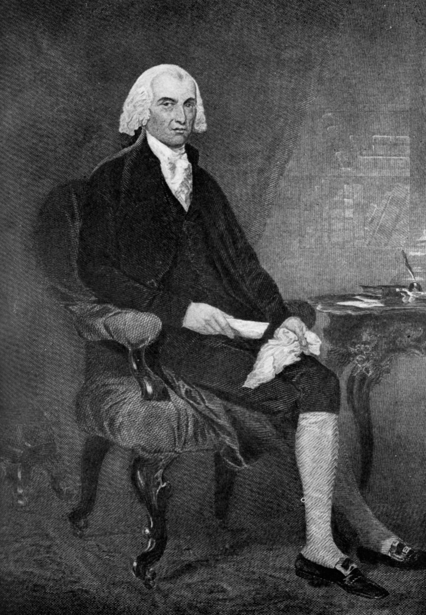 James Madison 1751-1836, USA:s fjärde president, 1800-talet 1908 av Unbekannt