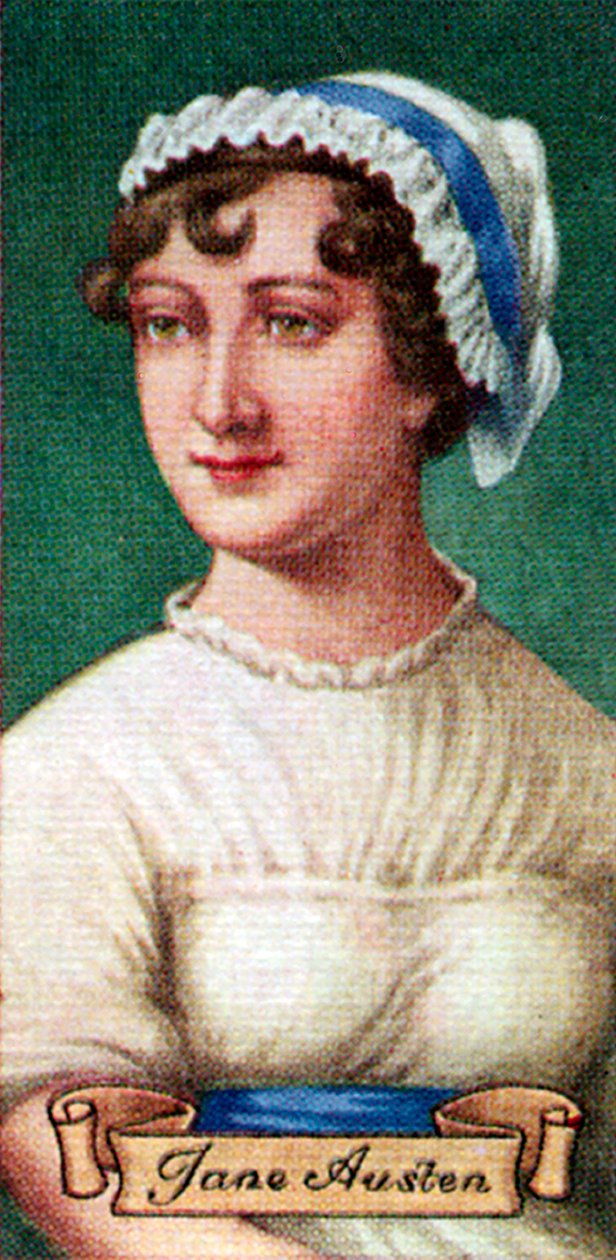 Jane Austen, hämtat från en serie cigarettkort, 1935 av Unbekannt
