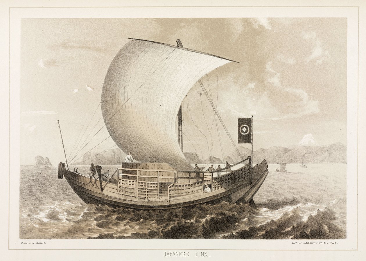 Japanskt skräp (Jonque), c 1853-1856 av Unbekannt