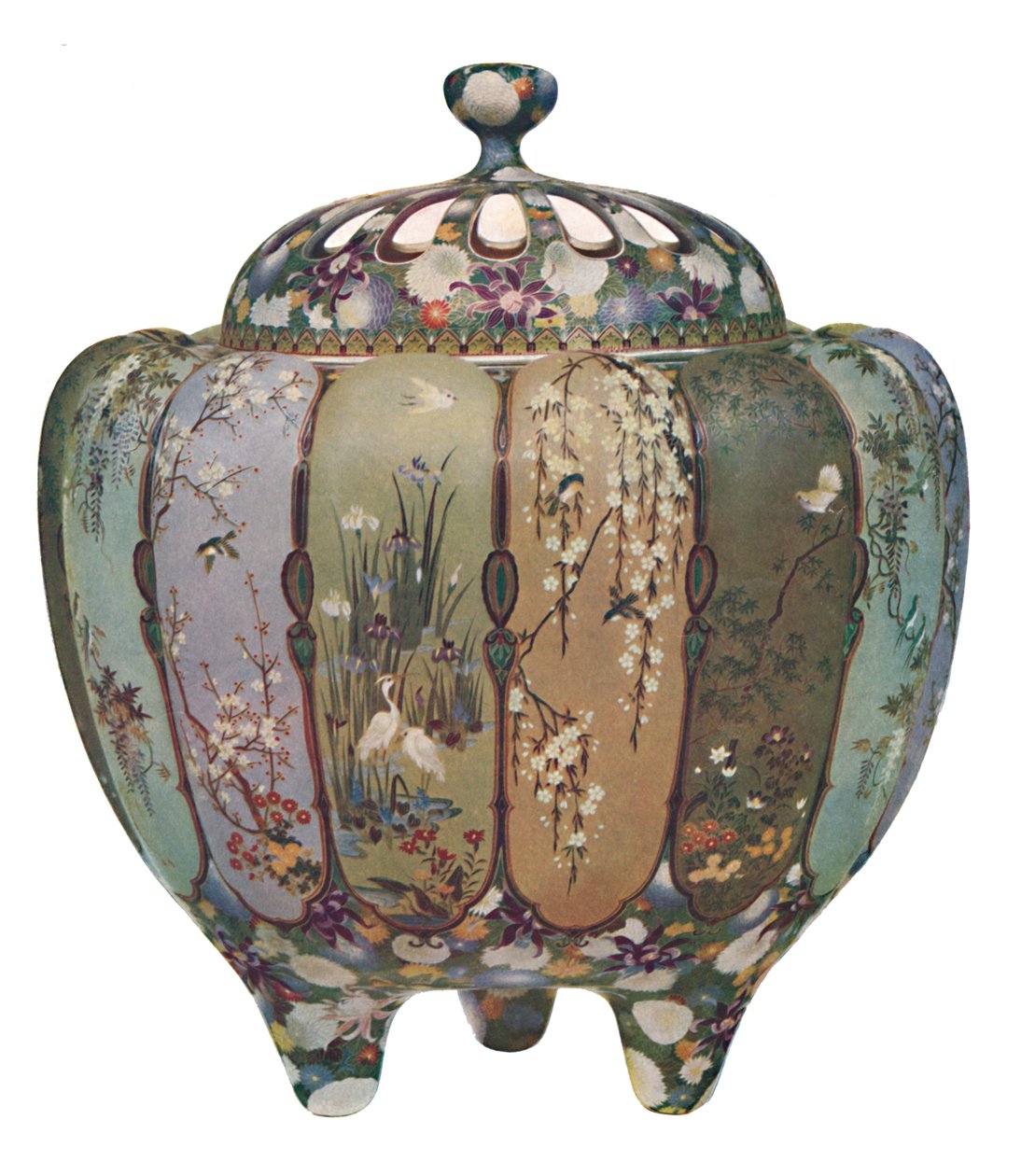 Japansk rökelse brännare - Cloisonné ware, 1914. av Unbekannt
