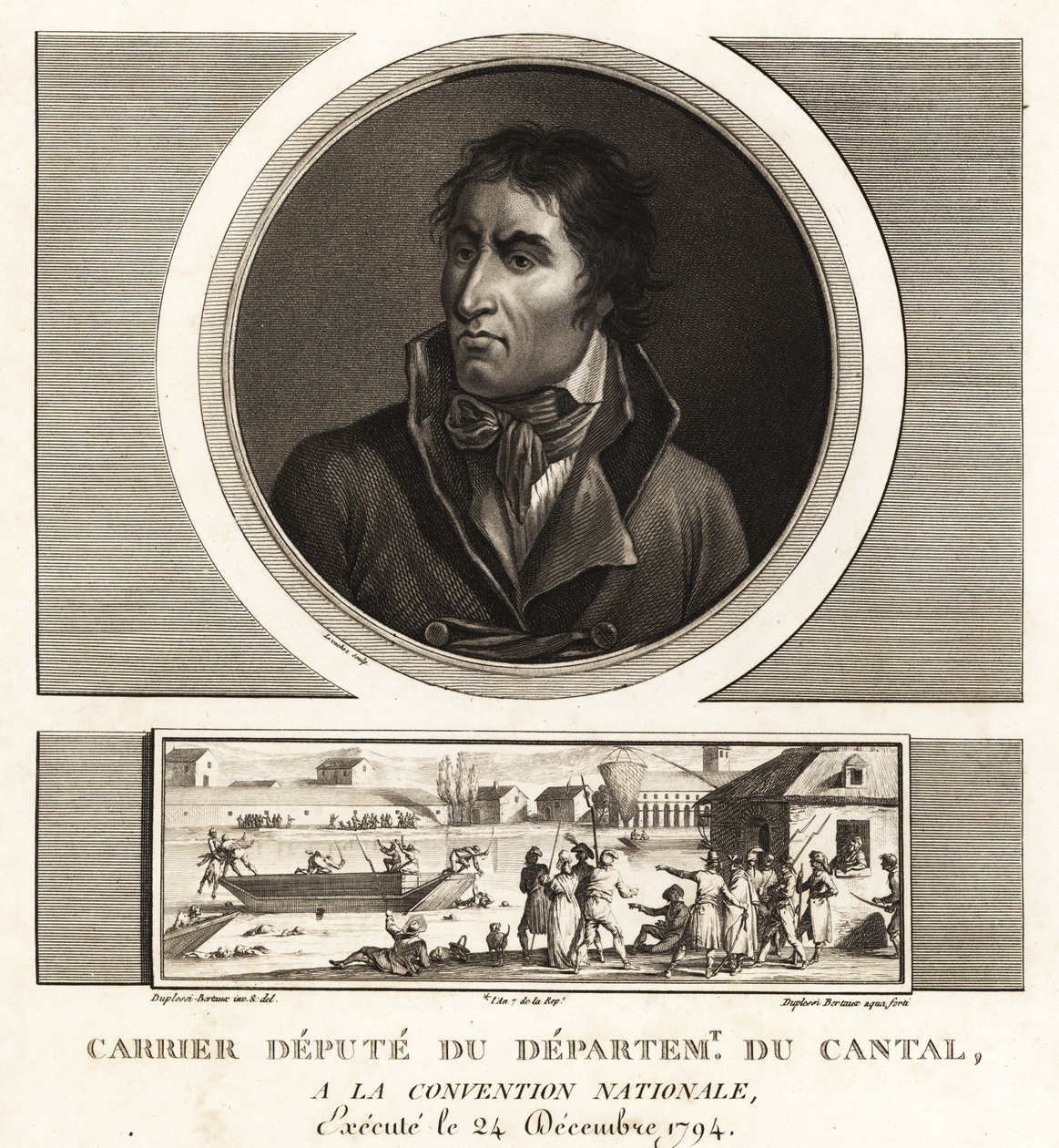 Jean-Baptiste Carrier, biträdande avdelningen för Cantal vid National Convention, giljotinerad 1794 av Unbekannt