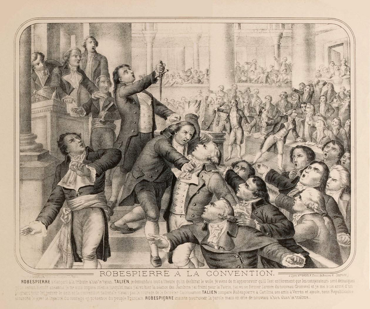 Jean-Lambert Tallien vid Nationalkonventets tribun om den 9:e Thermidor..., 1794. av Unbekannt
