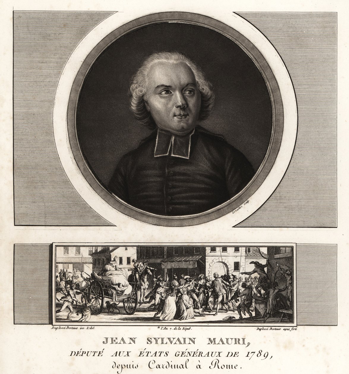 Jean-Sylvain Mauri eller Jean-Sifrein Maury (1746-1817), fransk kardinal, ärkebiskop och biskop av Montefiascone av Unbekannt