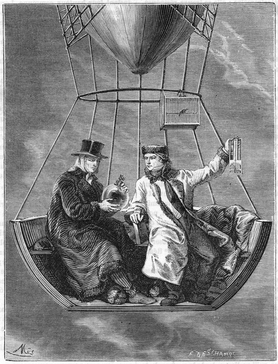 Jean Baptiste Biot och Joseph Louis Gay-Lussac, franska vetenskapsmän, 1804 1870 av Unbekannt