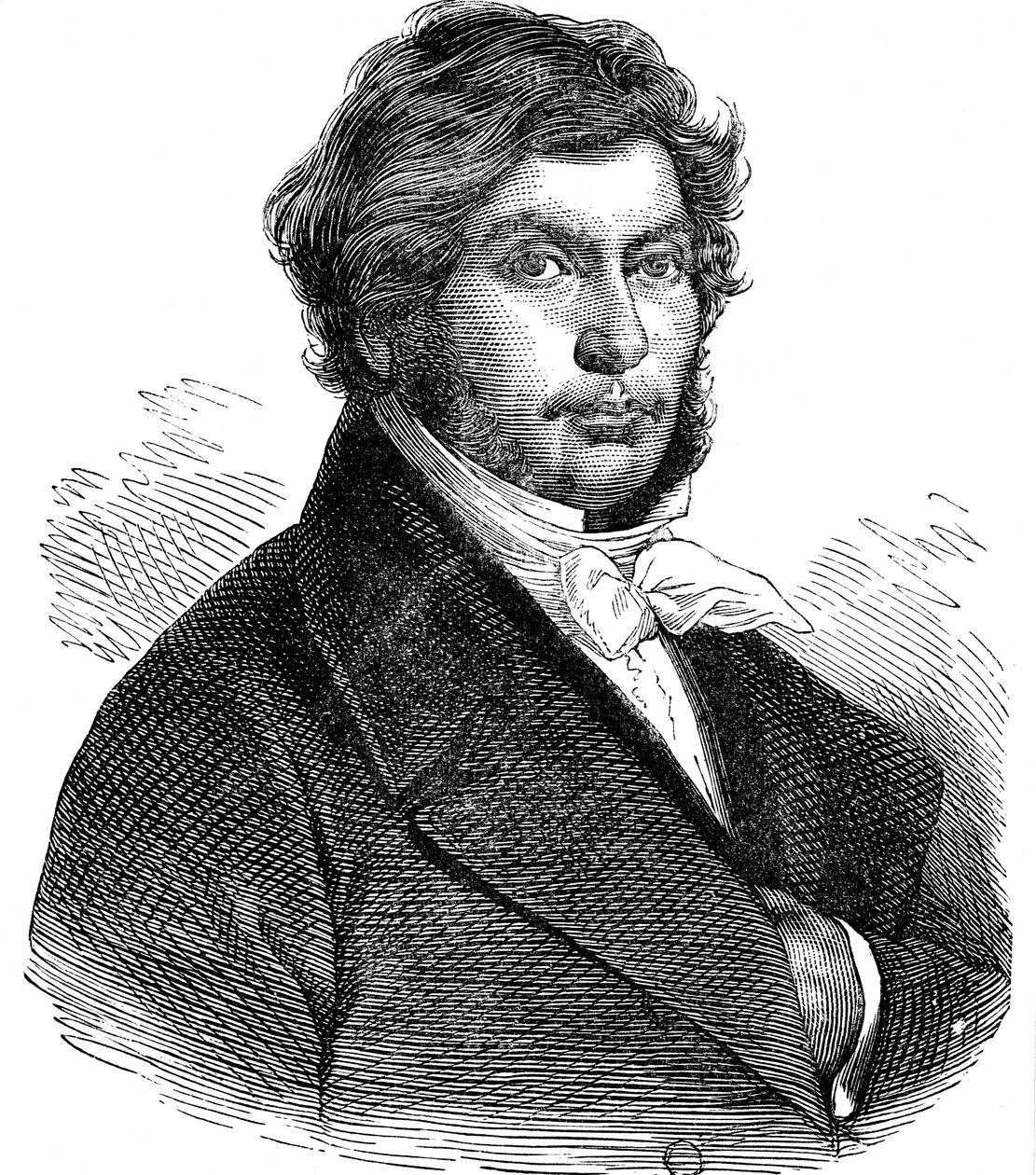 Jean Francois Champollion, fransk historiker, lingvist och egyptolog, 1800-talet av Unbekannt