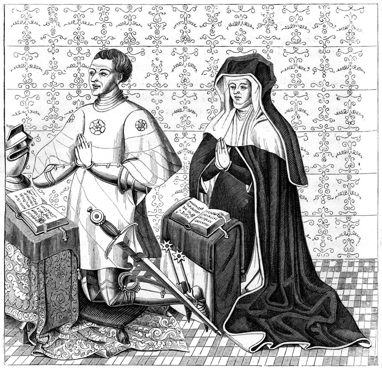 Jean Jouvenel des Ursins hans fru, Michelle de Vitry, ber, 1300- eller 1400-talet 1849 av Unbekannt
