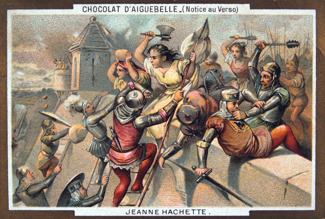Jeanne Hachette försvarar Beauvais, 1472, 1800-talet av Unbekannt