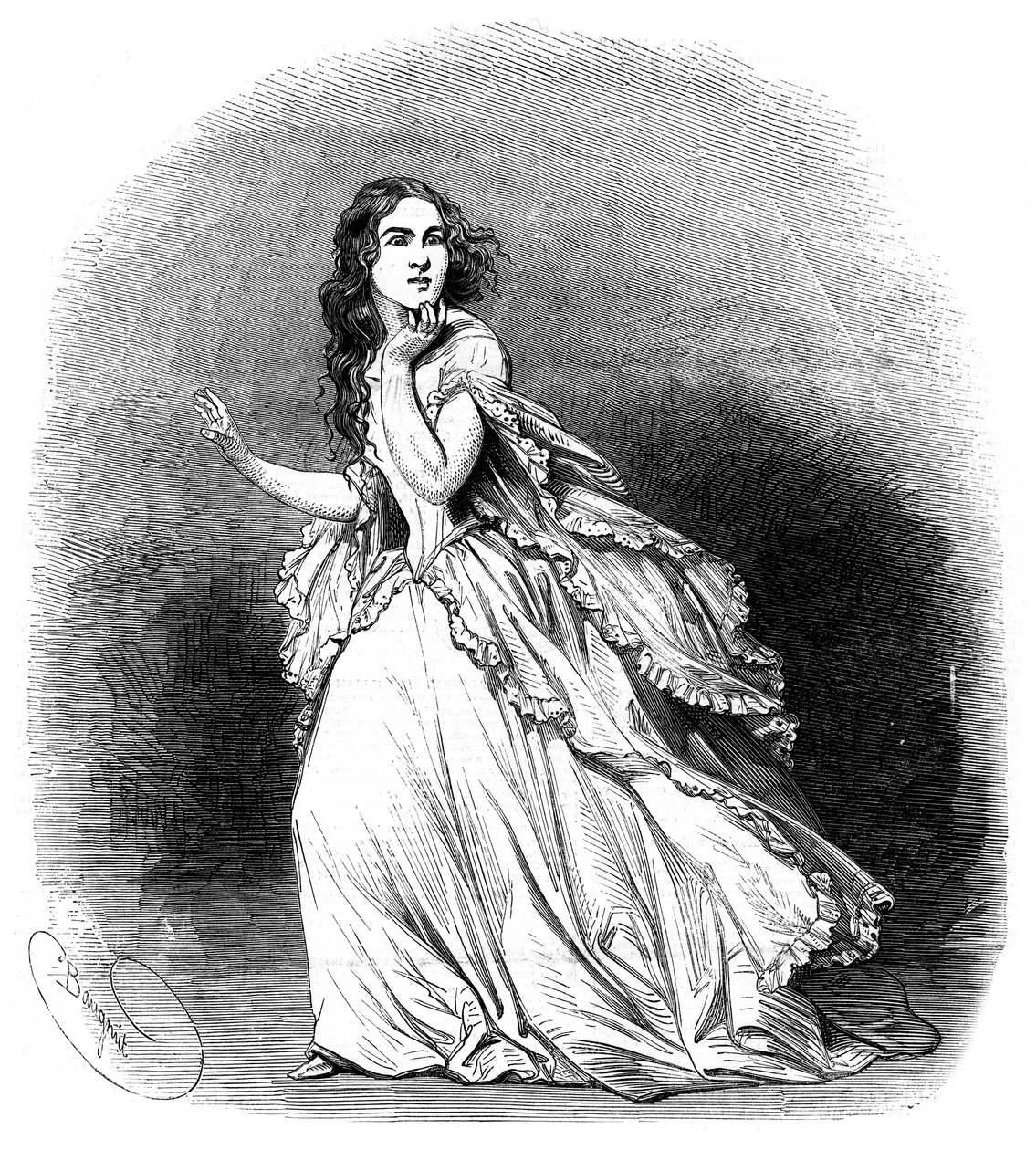 Jenny Lind, sopran känd som den svenska näktergalen, 1848 av Unbekannt
