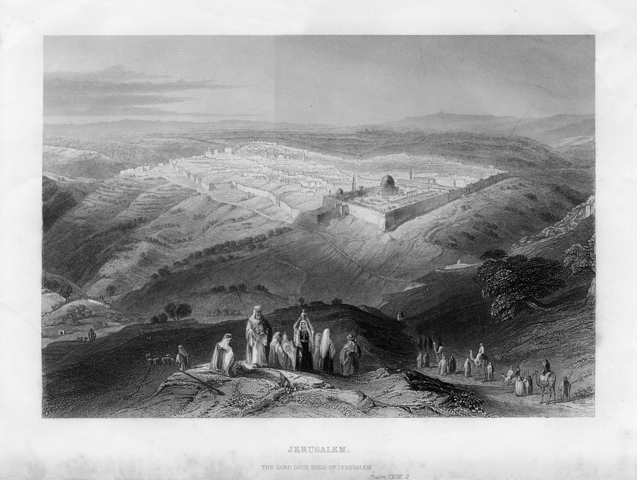 Jerusalem, 1800-talet av Unbekannt