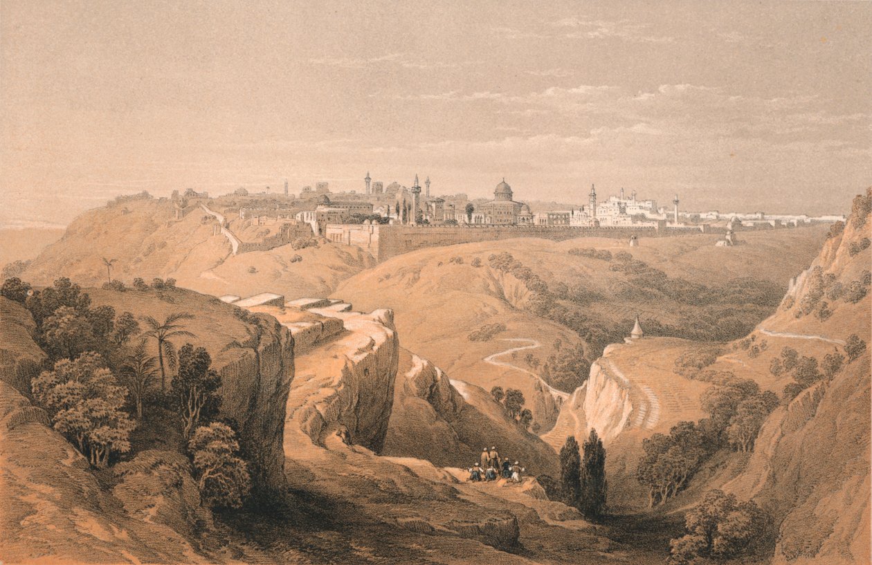 Jerusalem från vägen som leder till Betania, 1855. av Unbekannt
