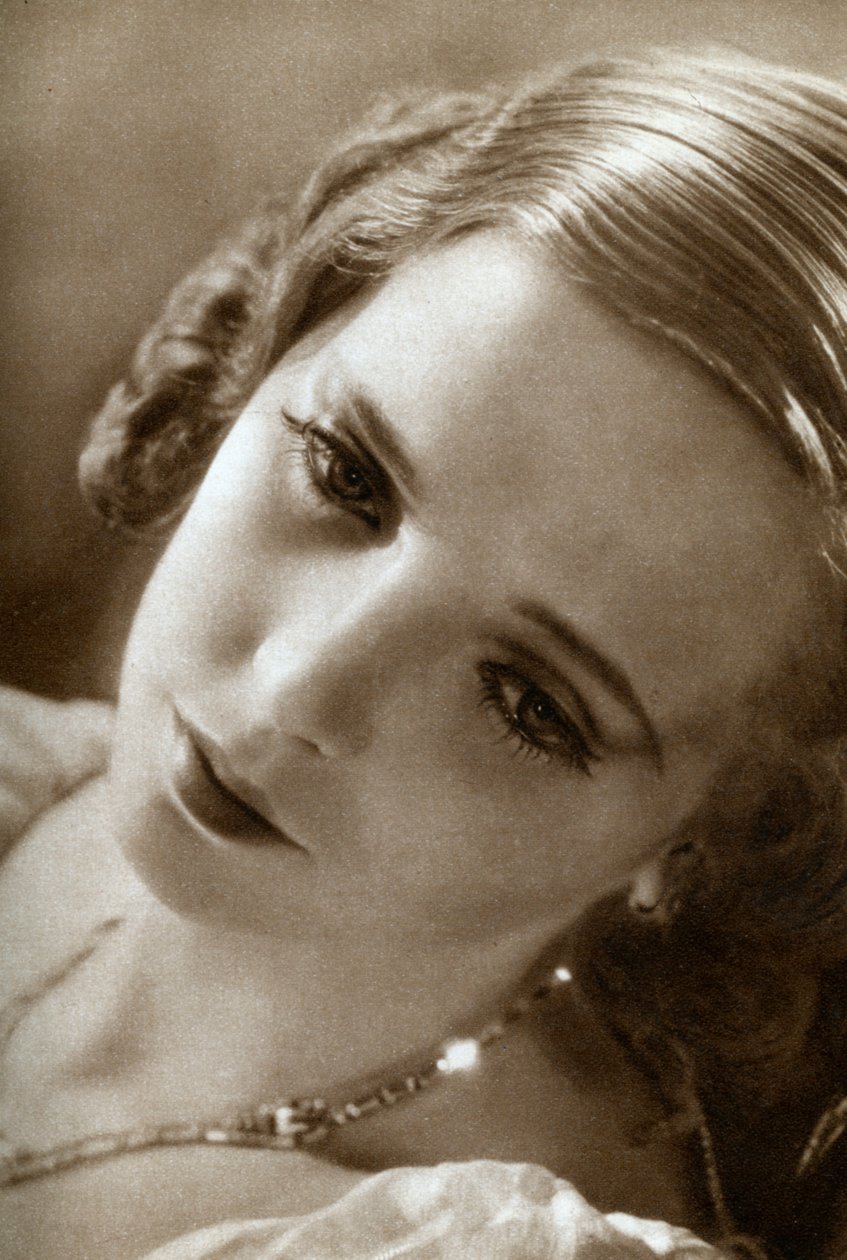 Jessie Matthews, brittisk skådespelerska, 1933 av Unbekannt