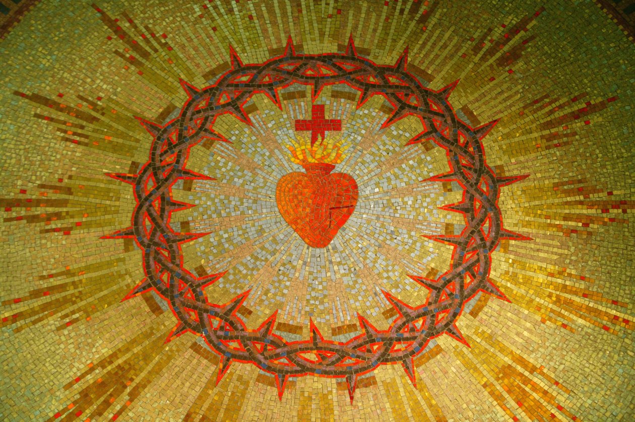 Jesu heliga hjärta. Apparitions kapell Paray le Monial Frankrike av Unbekannt