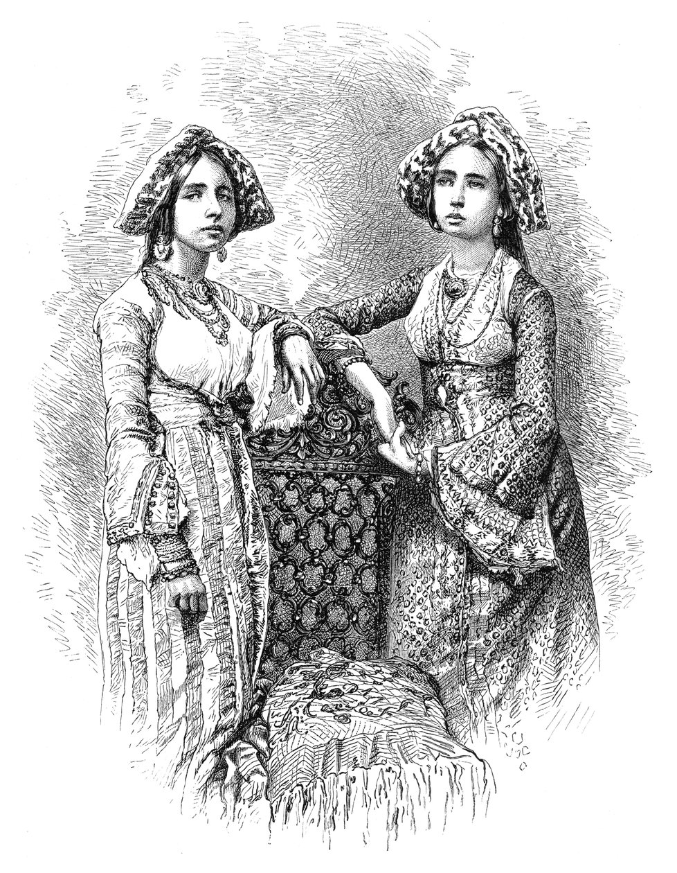 Judiska kvinnor i Kochi, Indien, 1895 av Unbekannt