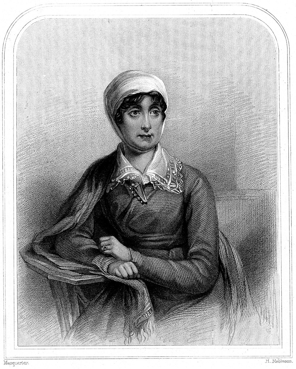 Joanna Baillie 1762-1851, skotsk poet och dramatiker, 1870 av Unbekannt
