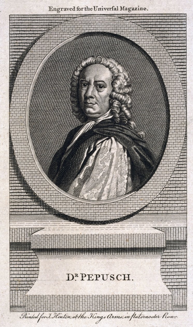 Johann Christoph Pepusch, tysk kompositör och musikteoretiker, ca 1725 av Unbekannt