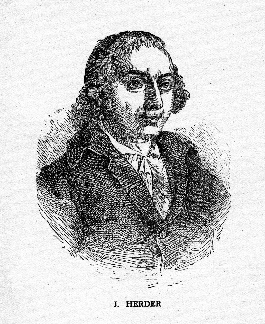 Johann Gottfried von Herder, tysk poet, kritiker, teolog och filosof, 1800-talet av Unbekannt