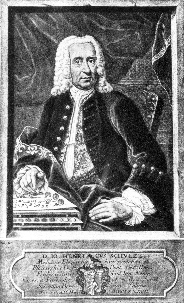 Johann Heinrich Schulze, tysk fotografs förebild, ca 1710 av Unbekannt