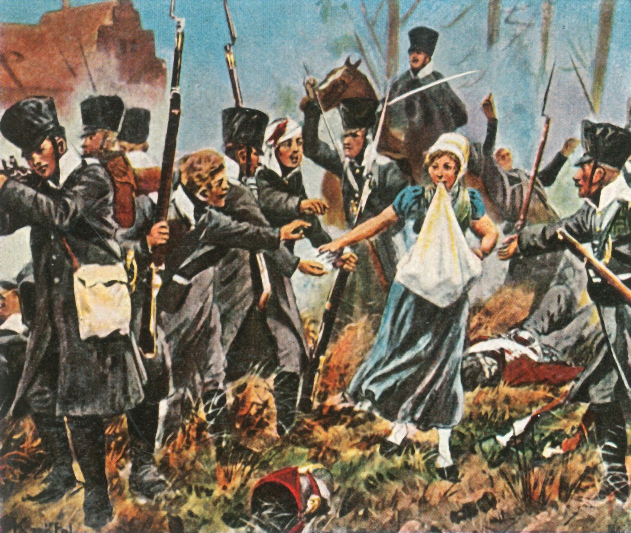 Johanna Stegen vid striderna i Lüneburg, 2 april 1813, 1936. av Unbekannt