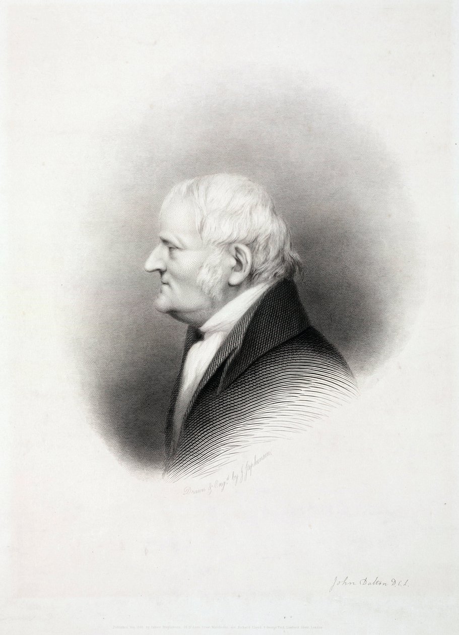 John Dalton, engelsk kemist, tidigt 1800-tal av Unbekannt