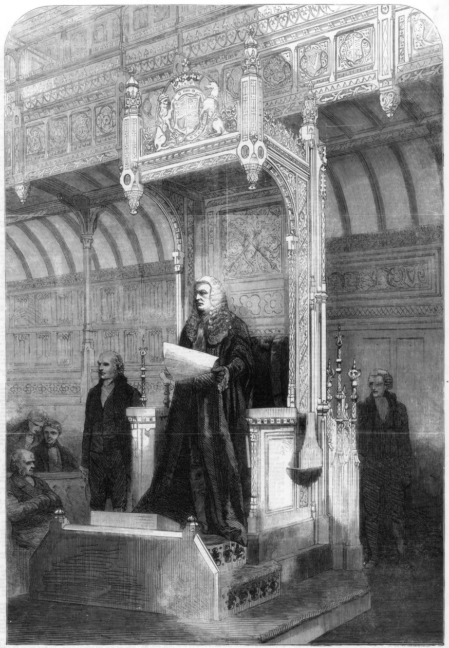 John Evelyn Denison, talman för underhuset, 1857 av Unbekannt