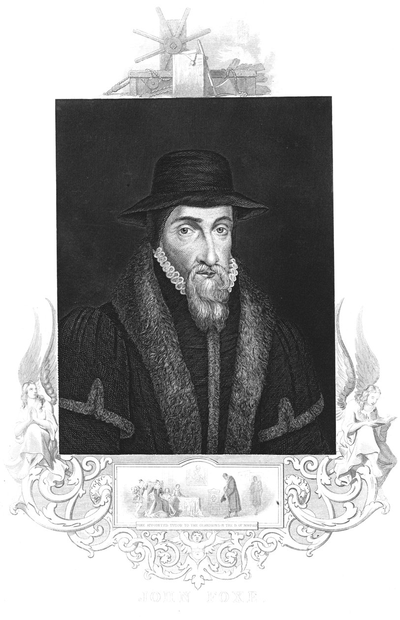 John Foxe, engelsk martyrolog från 1500-talet, c1880 av Unbekannt