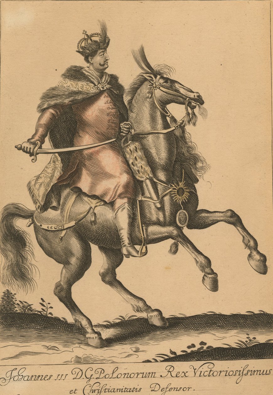 John III Sobieski 1629-1696, kung av Polen och storhertig av Litauen, 1683 av Unbekannt