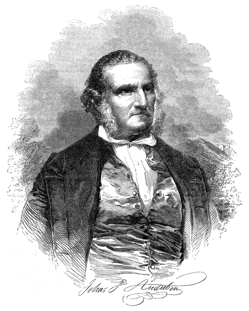 John James Audubon 1780-1851, amerikansk ornitolog och konstnär, 1852 av Unbekannt