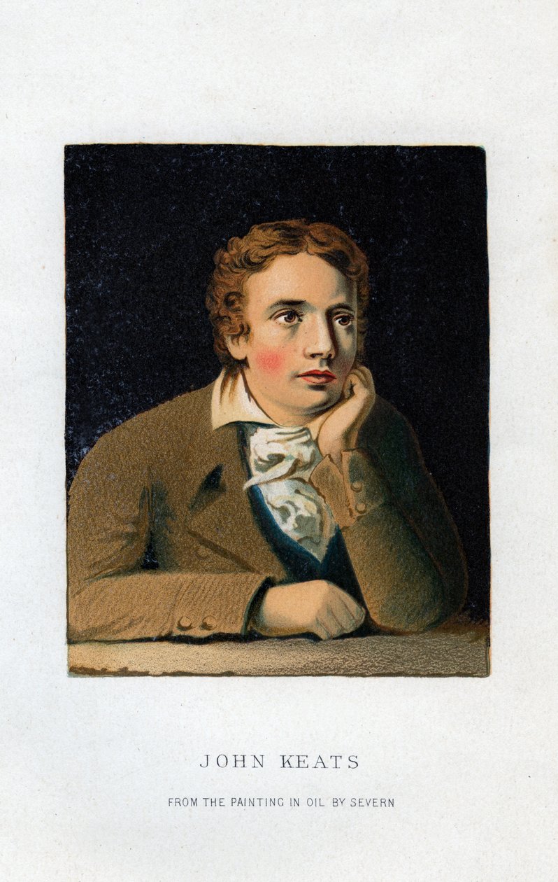 John Keats, engelsk poet, 1800-talet av Unbekannt