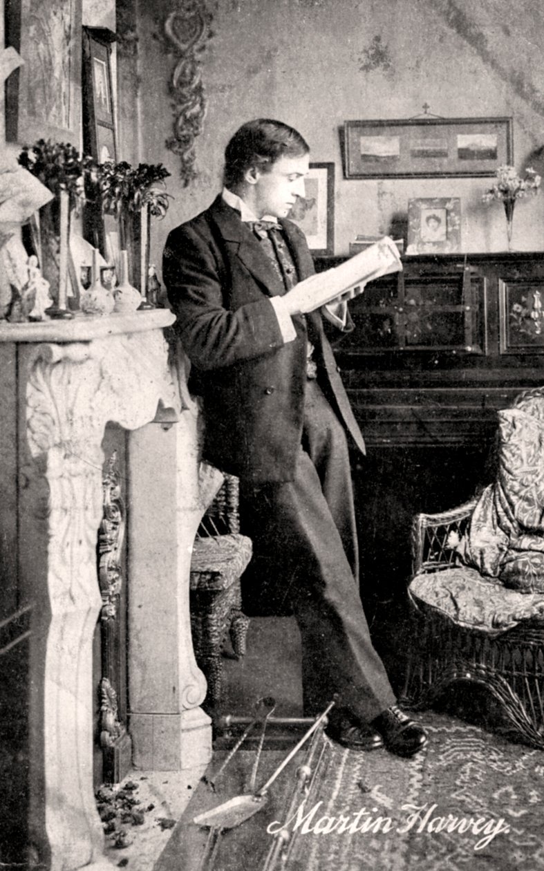 John Martin Harvey 1863-1944, engelsk skådespelare, tidigt 1900-tal av Unbekannt