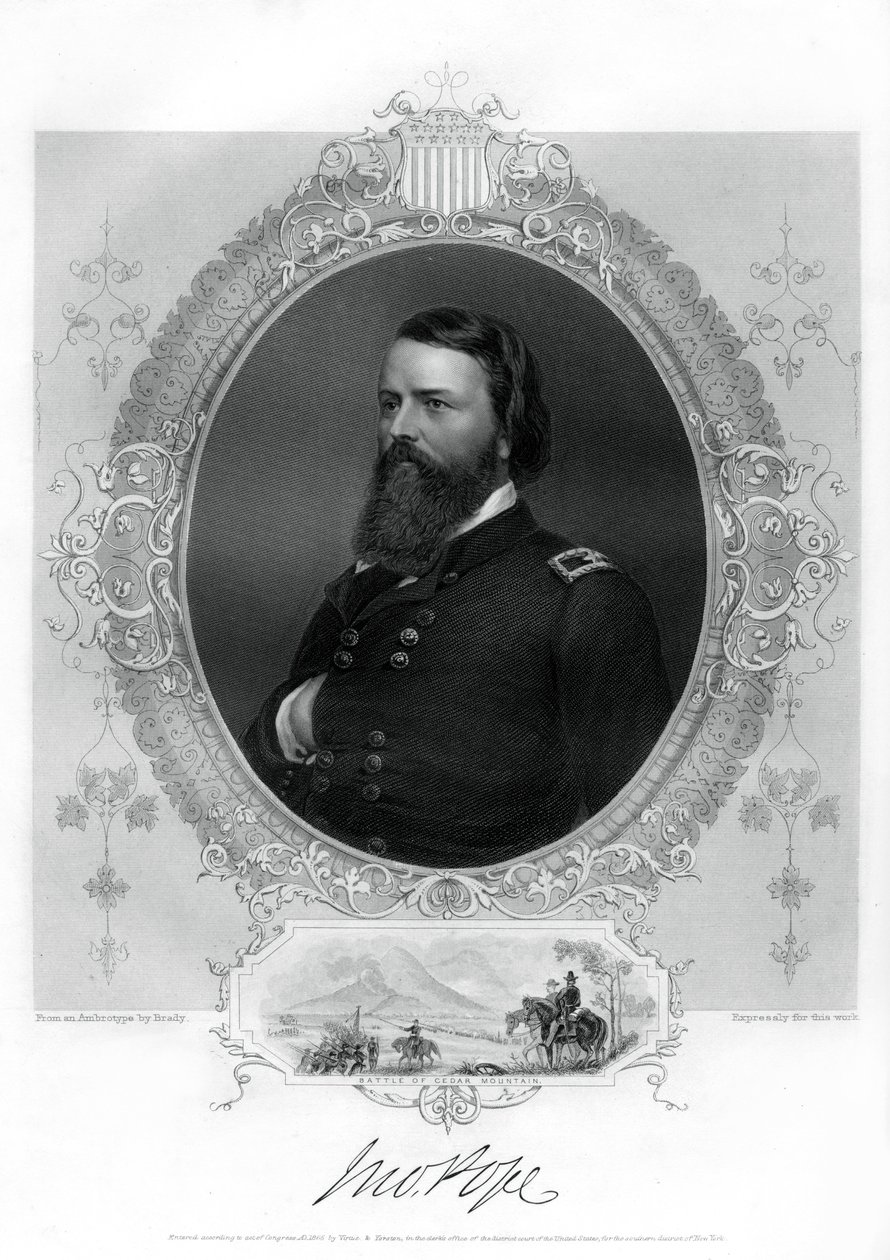 John Pope, unionsgeneral i det amerikanska inbördeskriget, 1862-1867 av Unbekannt