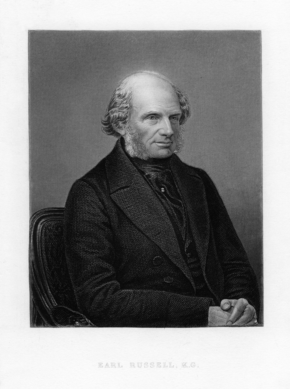 John Russell, 1:e Earl Russell, brittisk whig och liberal politiker, c1870 av Unbekannt