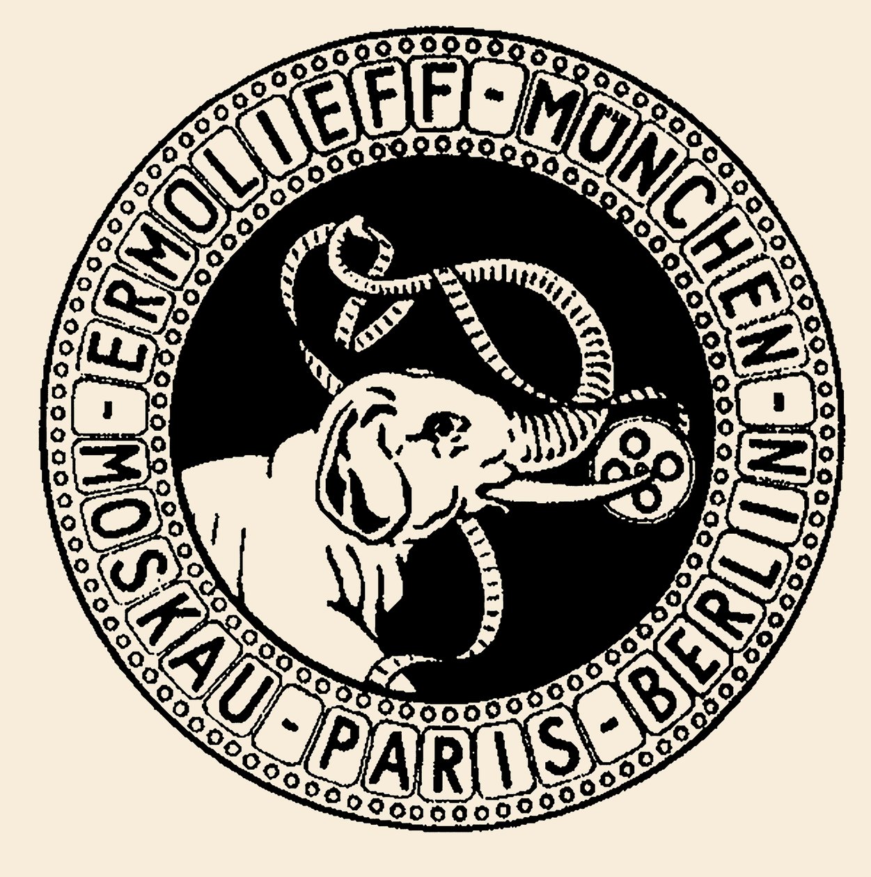 Aktiebolags emblem The Ermolieff-Cinema Company, 1920-1921. av Unbekannt
