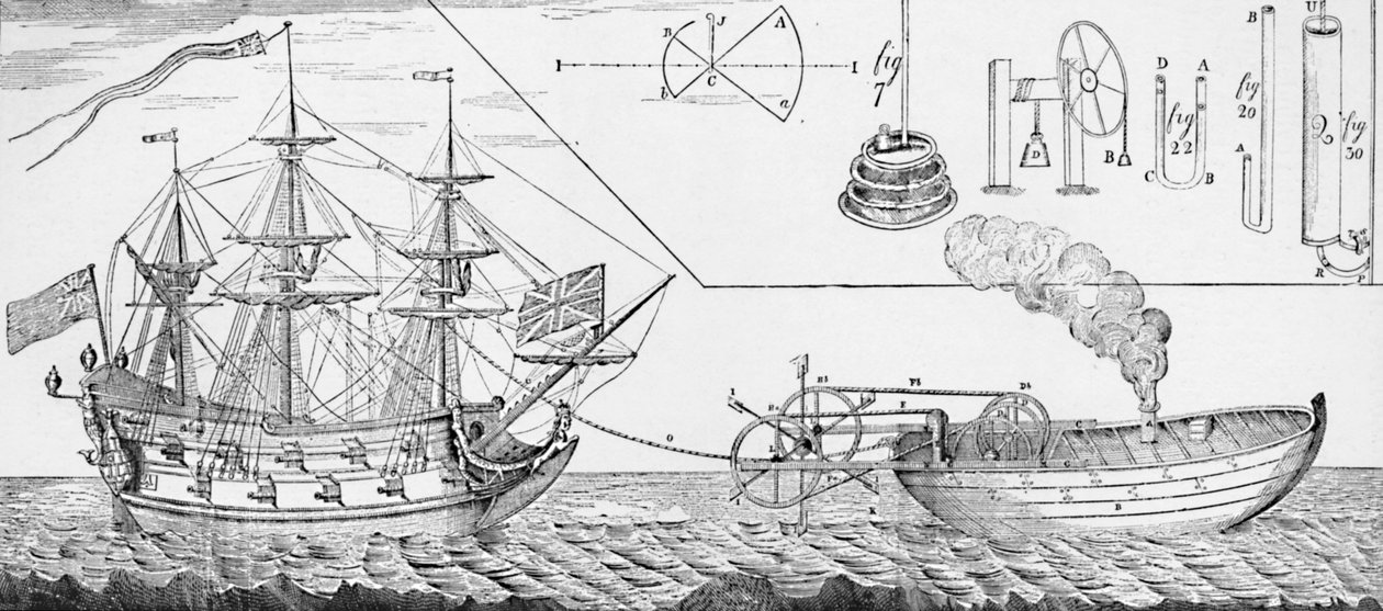 Jonathan Hullss Steam Bogserbåt, 1736, 1904 av Unbekannt