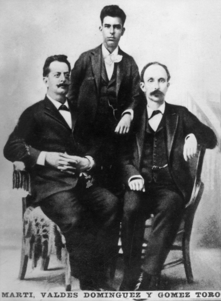 Jose Marti, Fermin Valdes Dominguez och Gomez Toro, Key West, Florida, USA, 1894 c1910 av Unbekannt