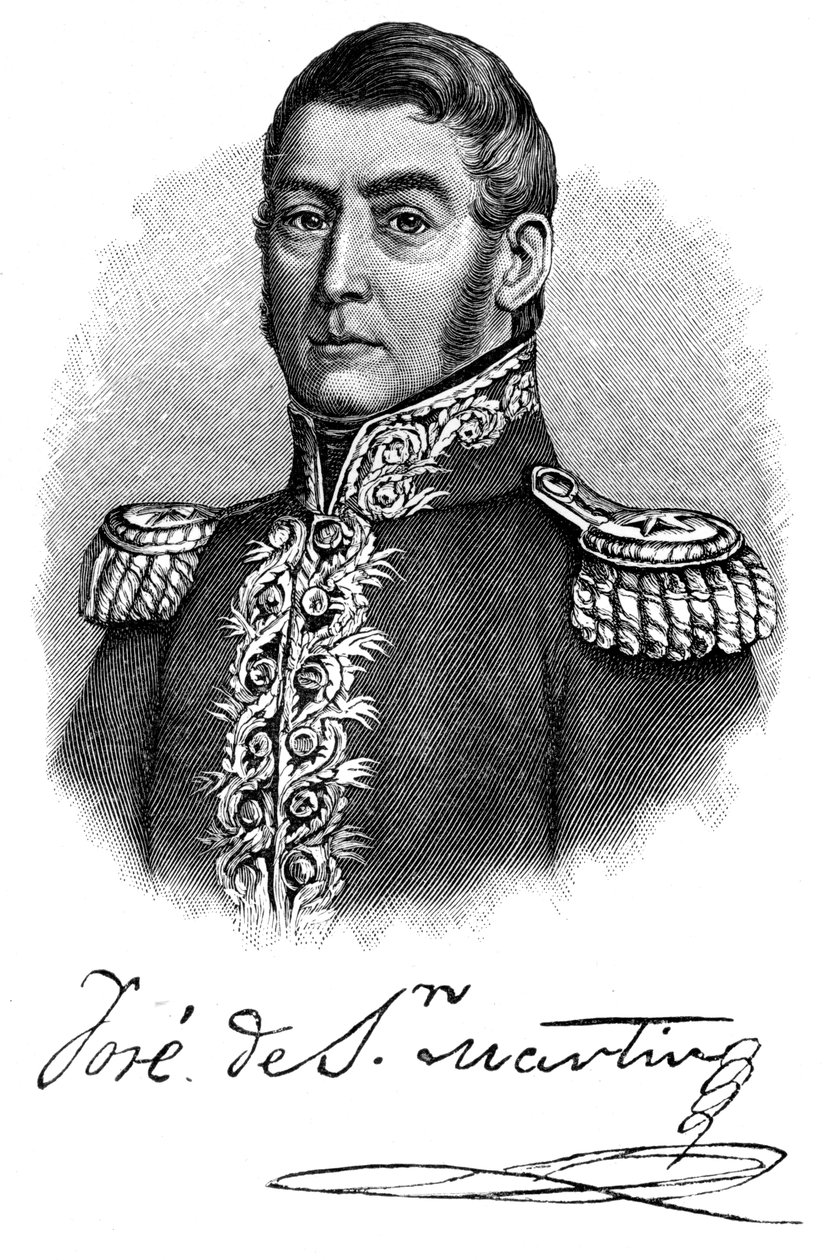 Jose de San Martin, argentinsk general från 1800-talet och självständighetsledare, 1901 av Unbekannt