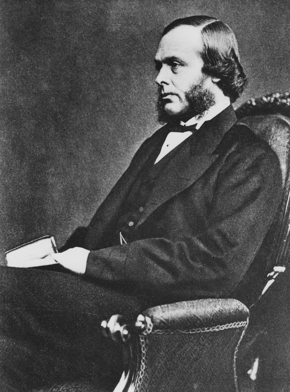 Joseph Lister, engelsk kirurg och pionjär inom antiseptisk kirurgi, c1867 av Unbekannt