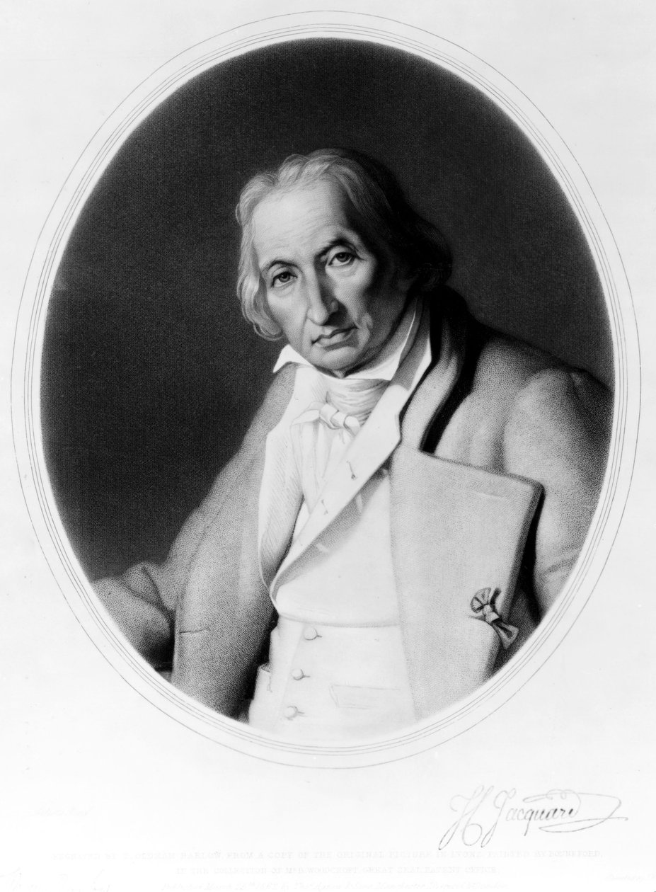 Joseph Marie Jacquard, fransk uppfinnare av Jacquardvävstolen, ca 1840 av Unbekannt