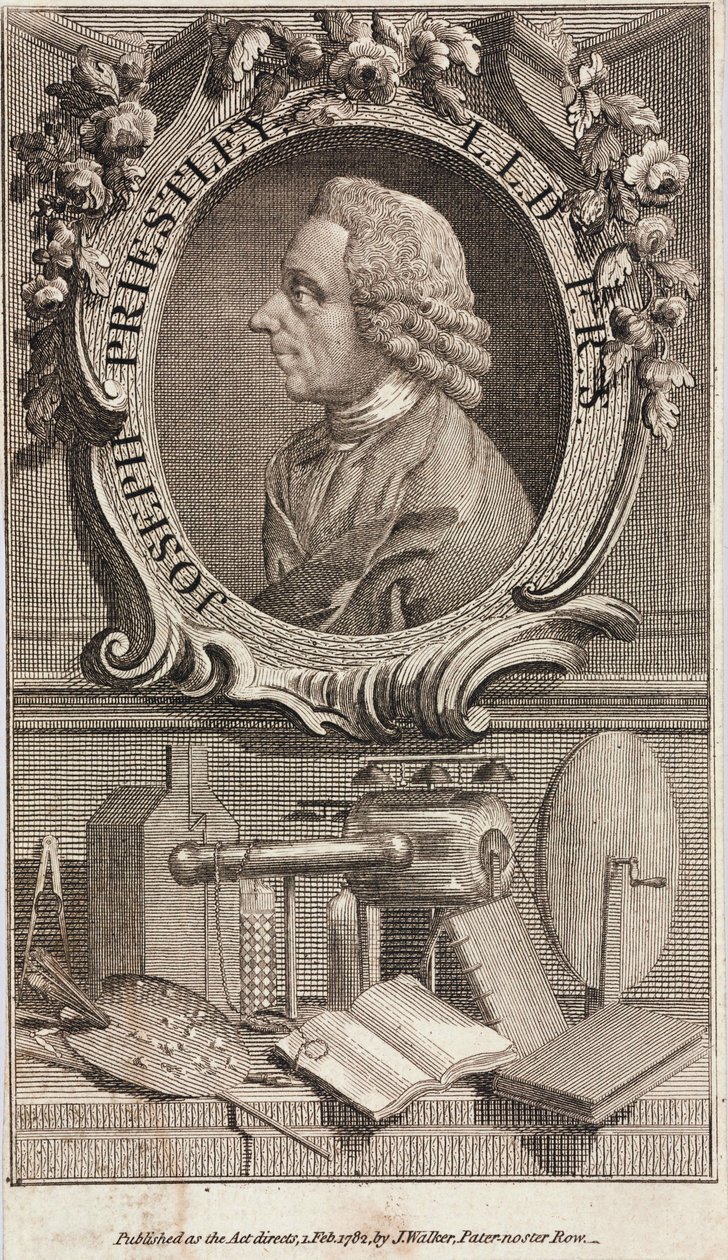 Joseph Priestley, engelsk-amerikansk teolog och kemist av Unbekannt
