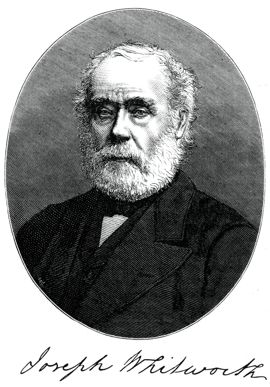 Joseph Whitworth, brittisk ingenjör, entreprenör och uppfinnare, c1880 av Unbekannt