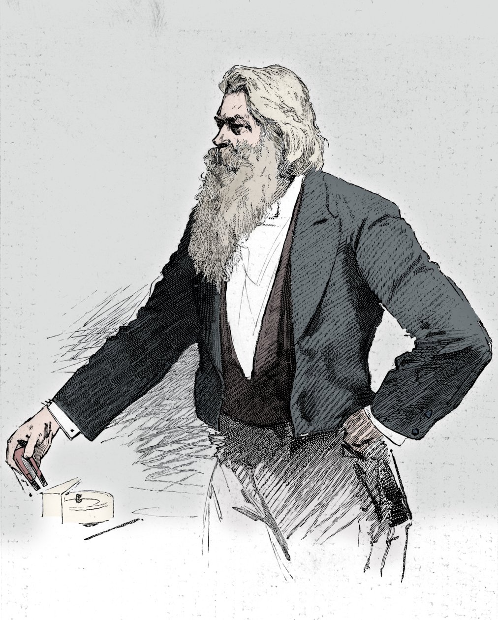 Joseph Wilson Swan, brittisk fysiker och kemist, demonstrerar elektromagnetism, 1889 av Unbekannt