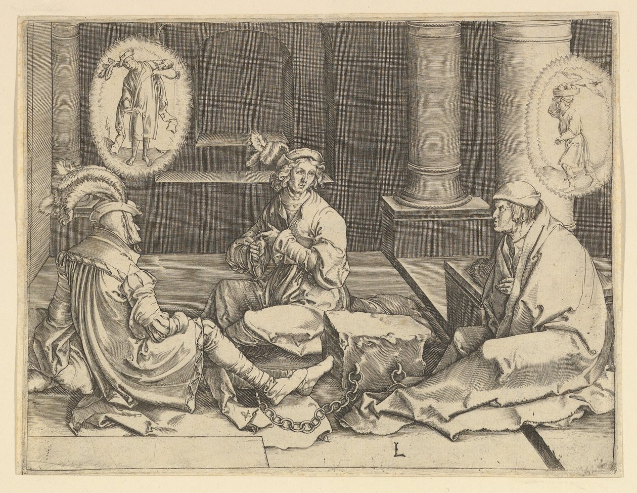 Joseph i fängelse kopia, 1600-talet. av Unbekannt