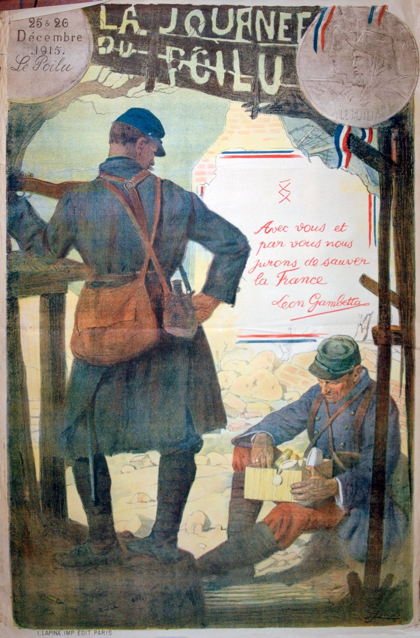 Håriga dagen 25 och 26 december 1915, fransk affisch från första världskriget, 1915 av Unbekannt