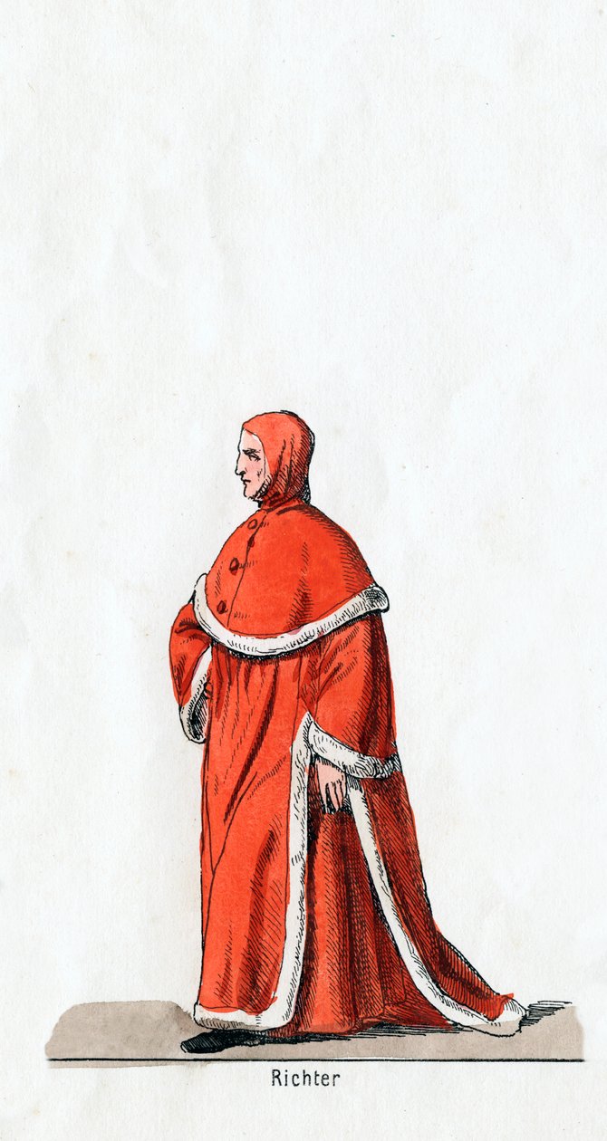 Domare, kostymdesign för Shakespeares pjäs, Henry VIII, 1800-talet av Unbekannt