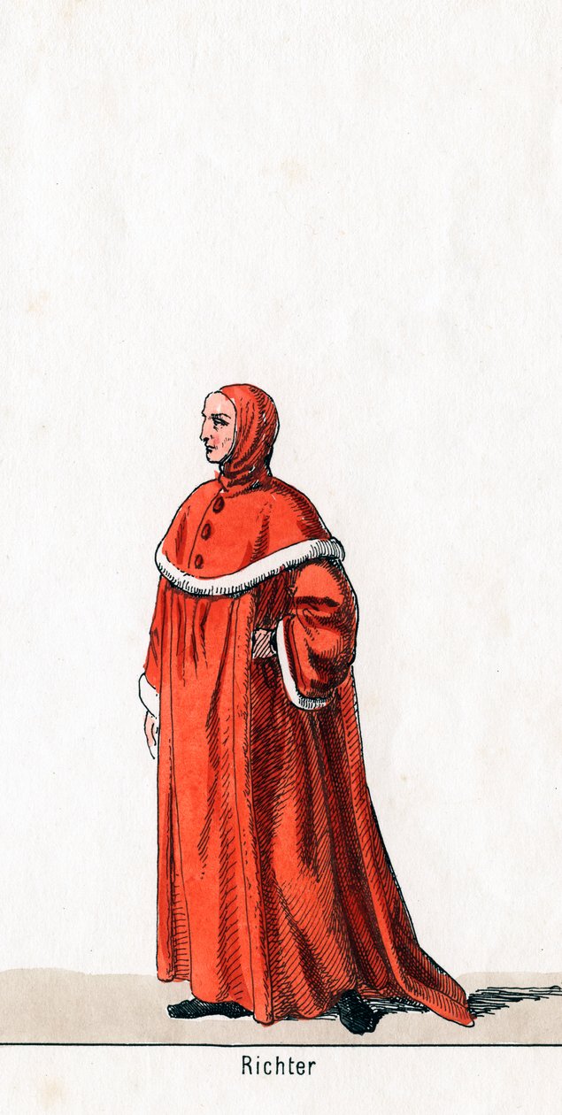 Domare, kostymdesign för Shakespeares pjäs, Henry VIII, 1800-talet av Unbekannt