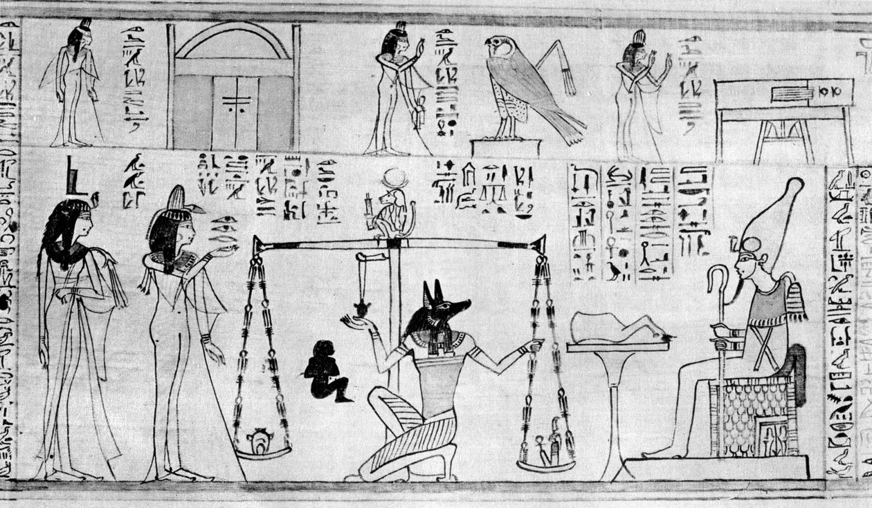 Dom över de döda, från templet i Deir-el-Bahari, Egypten, c1025 f.Kr. 1936 av Unbekannt